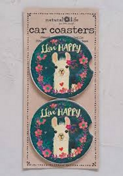 Car Coaster Set of 2 LLive Happy
